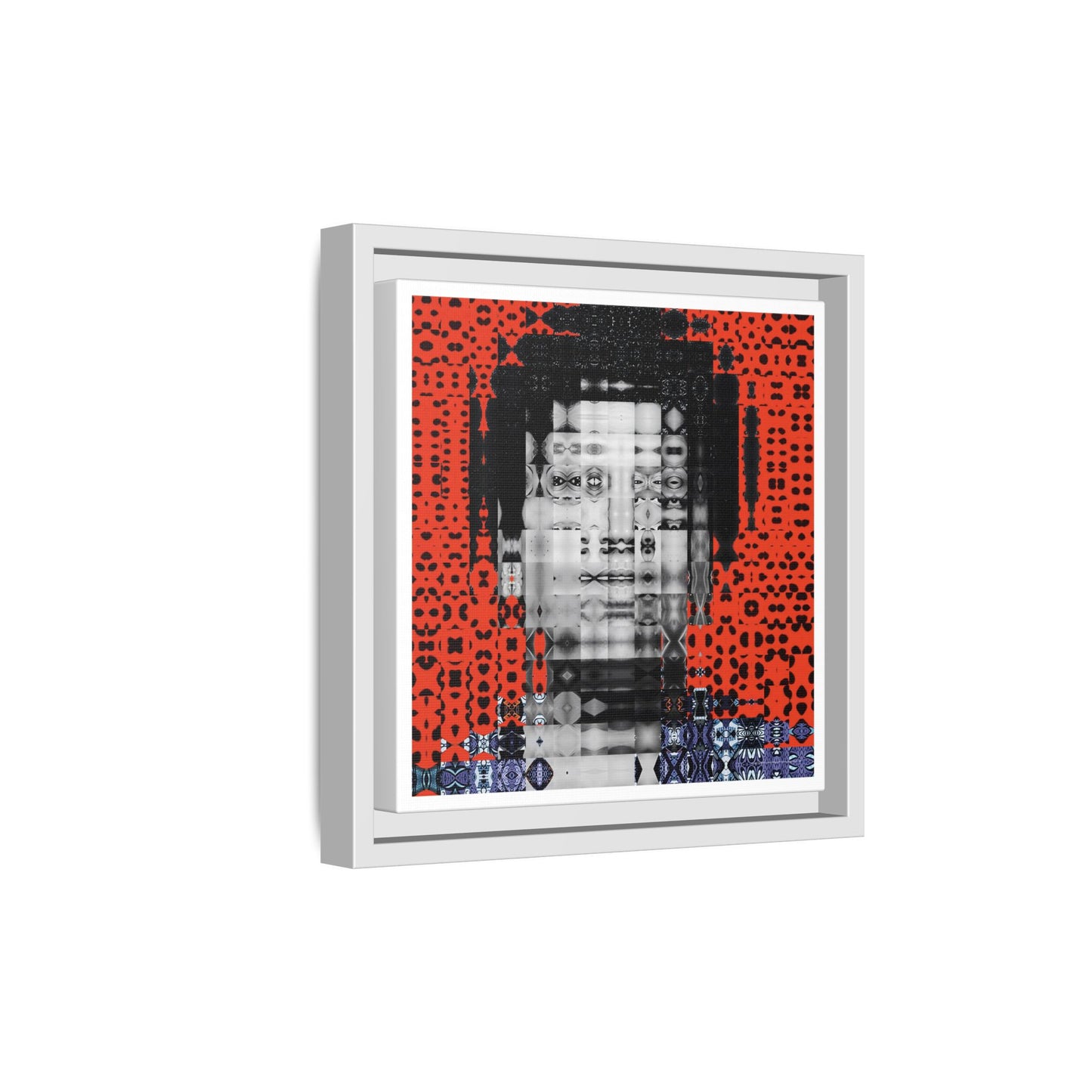 Iconic Foundational Feminist icon Audre Lorde Abstract Portrait Collage Art — Matte Canvas, Framed (Multi-color options)