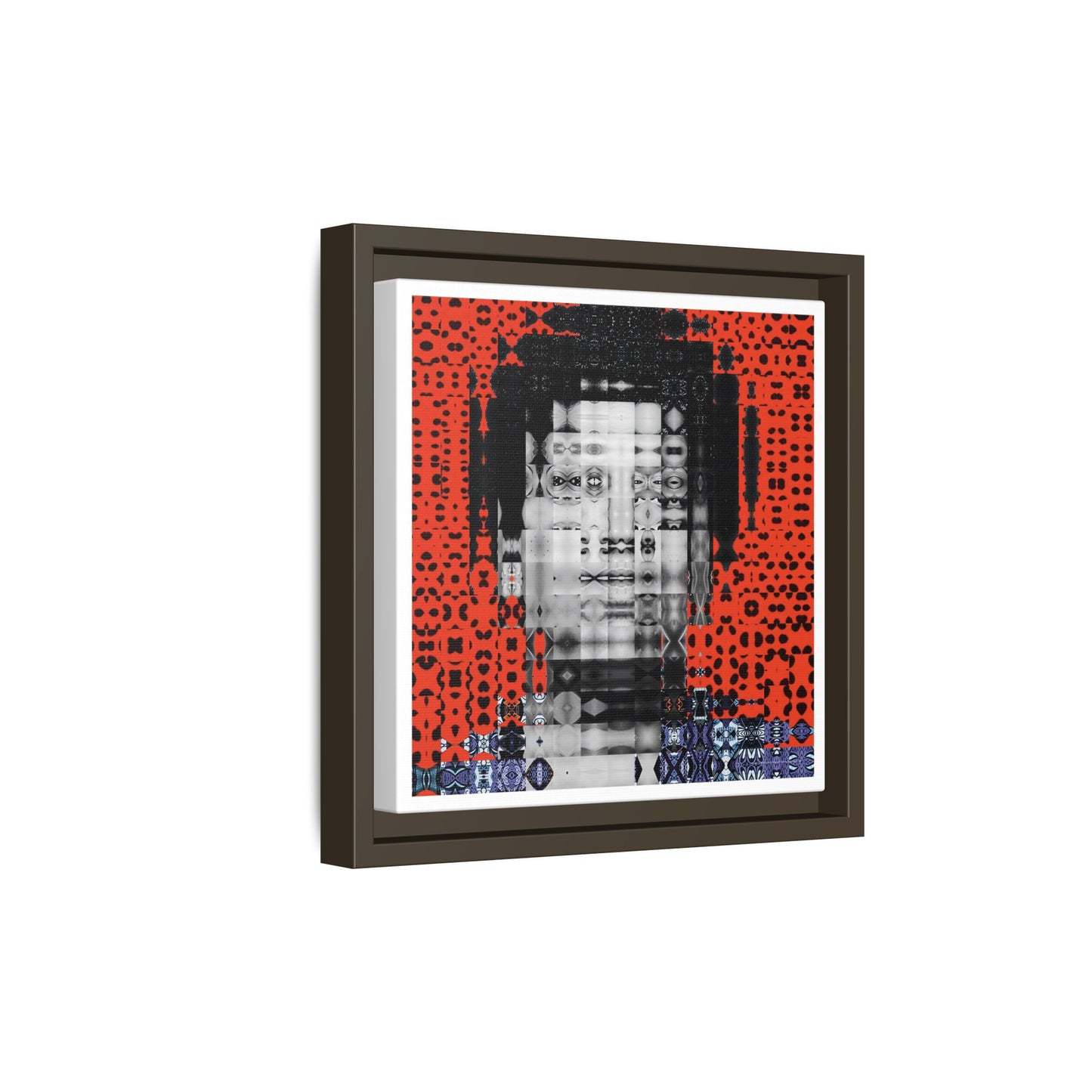 Iconic Foundational Feminist icon Audre Lorde Abstract Portrait Collage Art — Matte Canvas, Framed (Multi-color options)