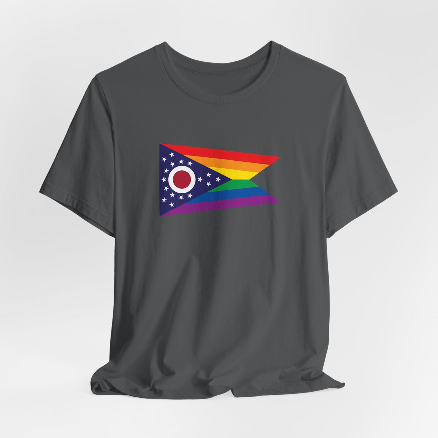 Ohio Rainbow Pride Flag T-shirt, Several Color Options