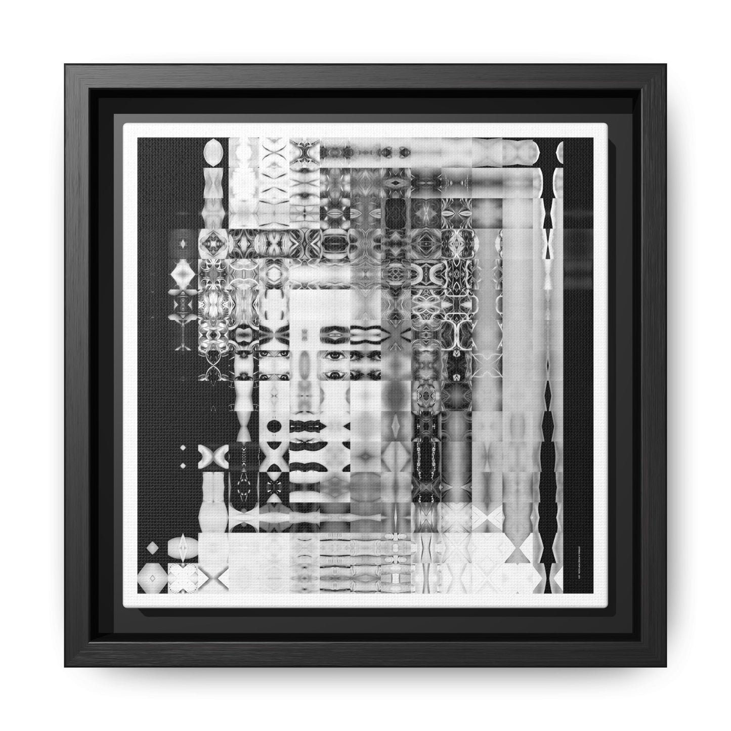 Strike-a-Pose Pop Icon Abstract Portrait Collage Art — Matte Canvas, Framed (Multi-color options)