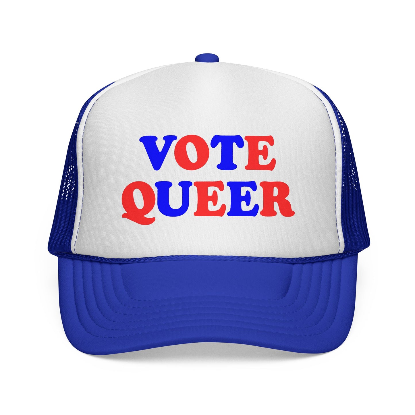 VOTE QUEER Trucker Cap — Queer Visibility & Voter Action Statement Hat