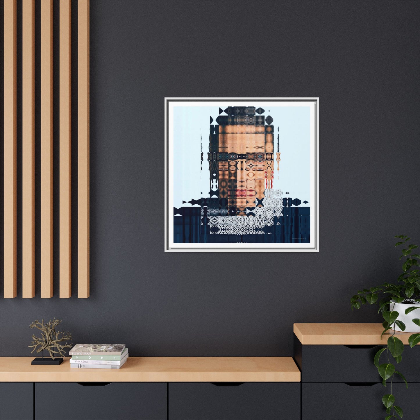 Iconic Feminist, The Notorious RBG, Ruth Bader Ginsburg Abstract Portrait Collage Art — Matte Canvas, Framed (Multi-color options)