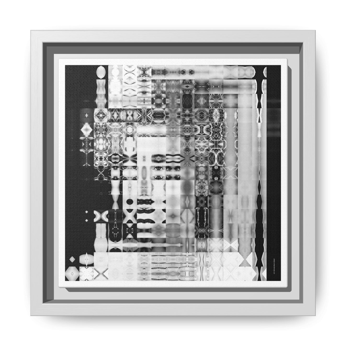 Strike-a-Pose Pop Icon Abstract Portrait Collage Art — Matte Canvas, Framed (Multi-color options)