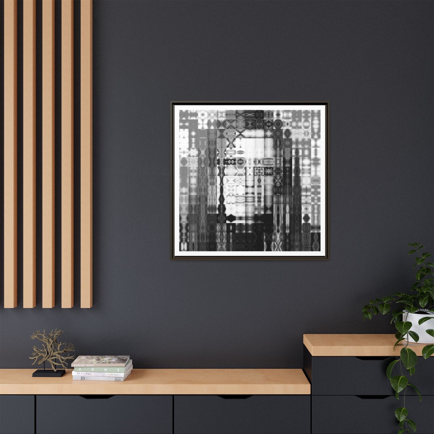 Feminist Icon Gloria Steinem Abstract Portrait Collage Art — Matte Canvas, Framed (Multi-color options)