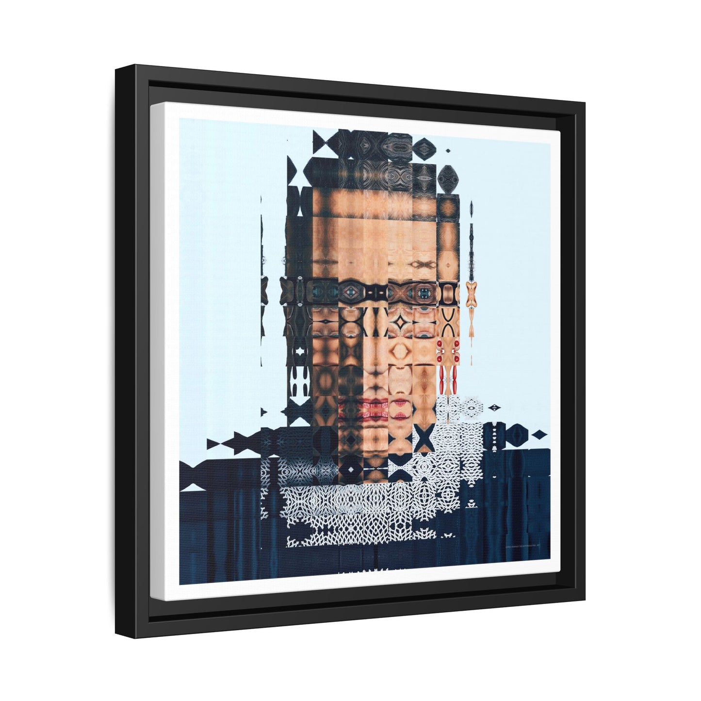Iconic Feminist, The Notorious RBG, Ruth Bader Ginsburg Abstract Portrait Collage Art — Matte Canvas, Framed (Multi-color options)