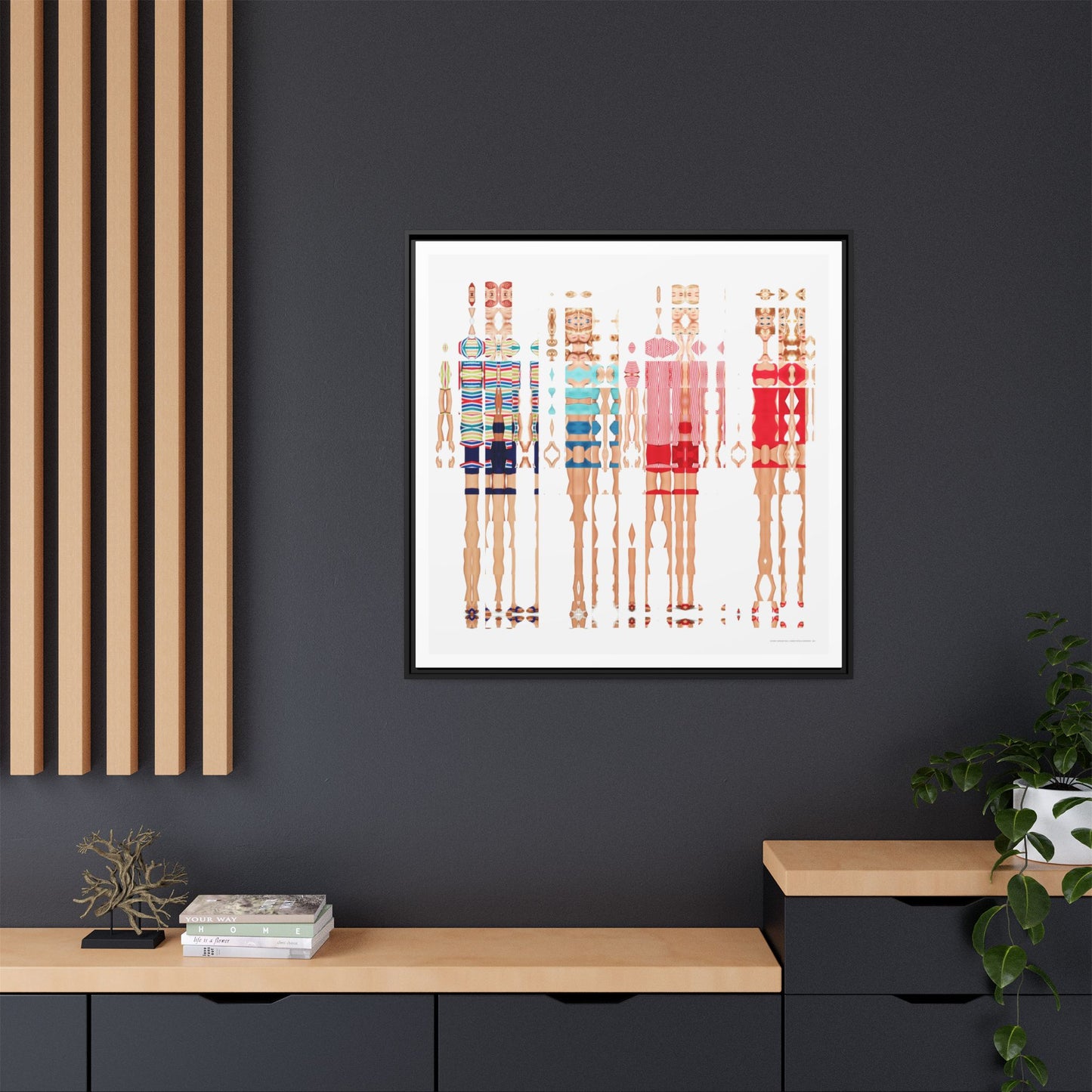 Iconic Dream Doll Inner Circle Besties Abstract Portrait Collage Art — Matte Canvas, Framed (Multi-color options)