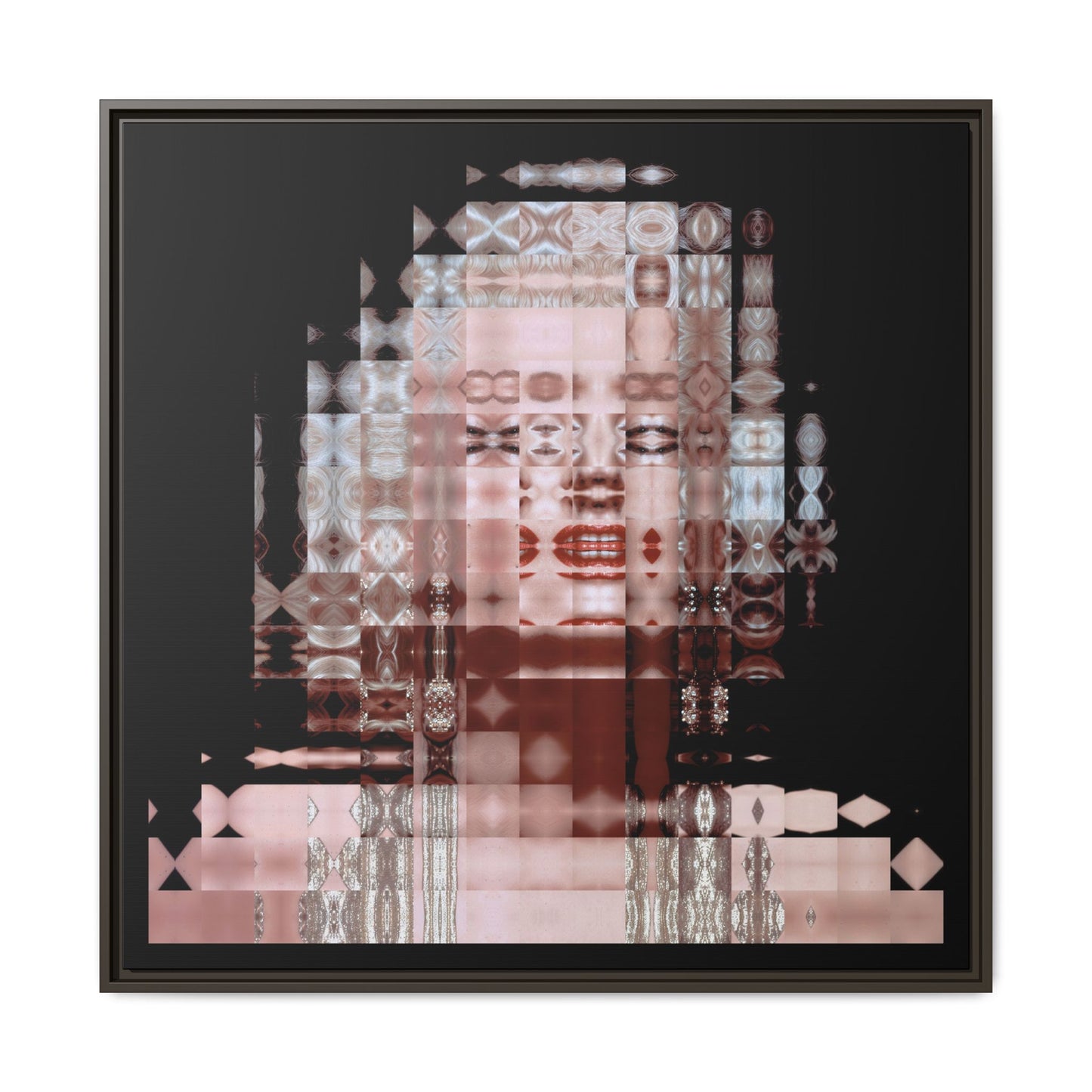 Iconic Movie Star Marilyn Monroe Abstract Portrait Collage Art — Matte Canvas, Framed (Multi-color options)