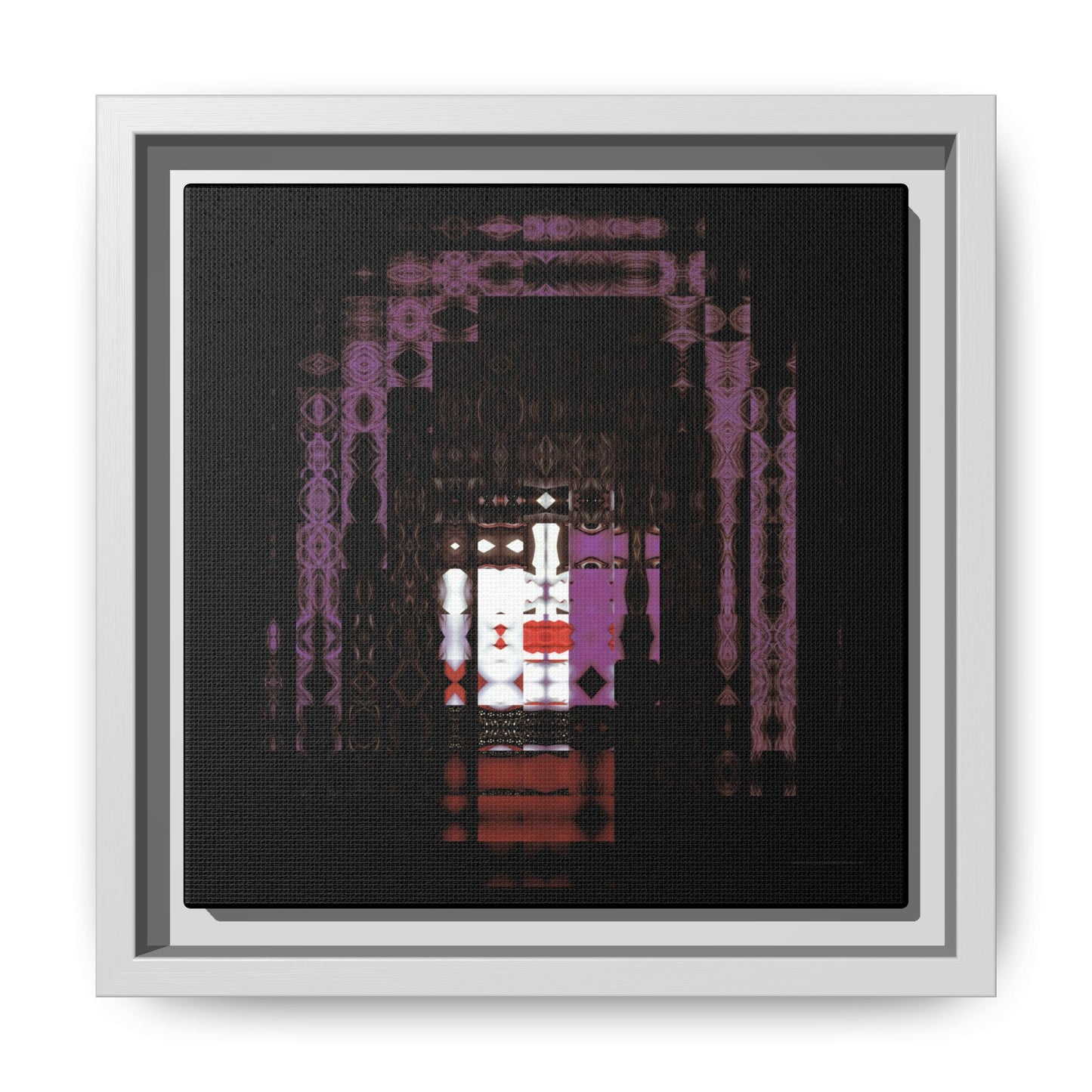 Knights In Satan's Service, Starchild Abstract Portrait Collage Art — Matte Canvas, Framed (Multi-color options)
