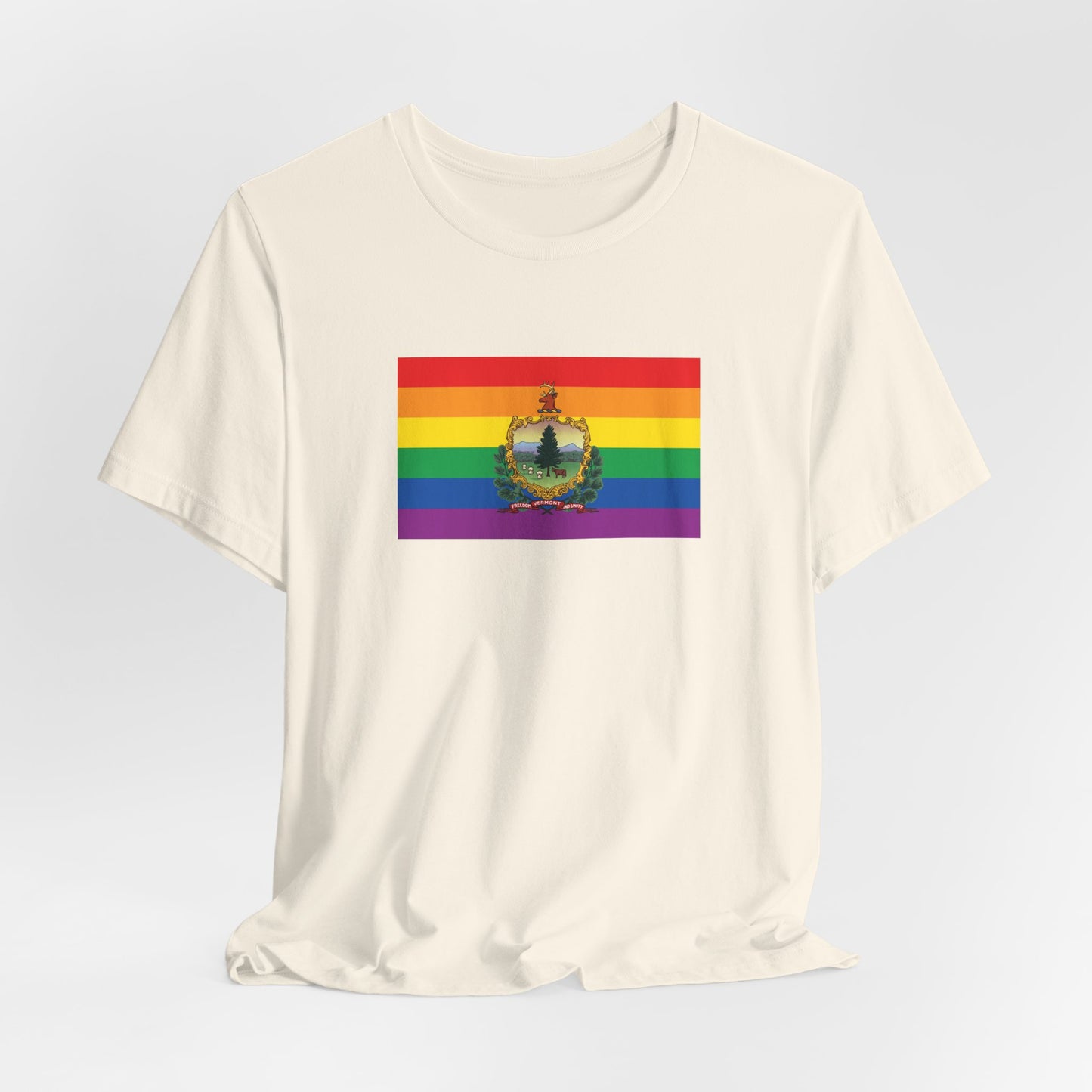 Vermont Rainbow Pride Flag T-shirt, Several Color Options