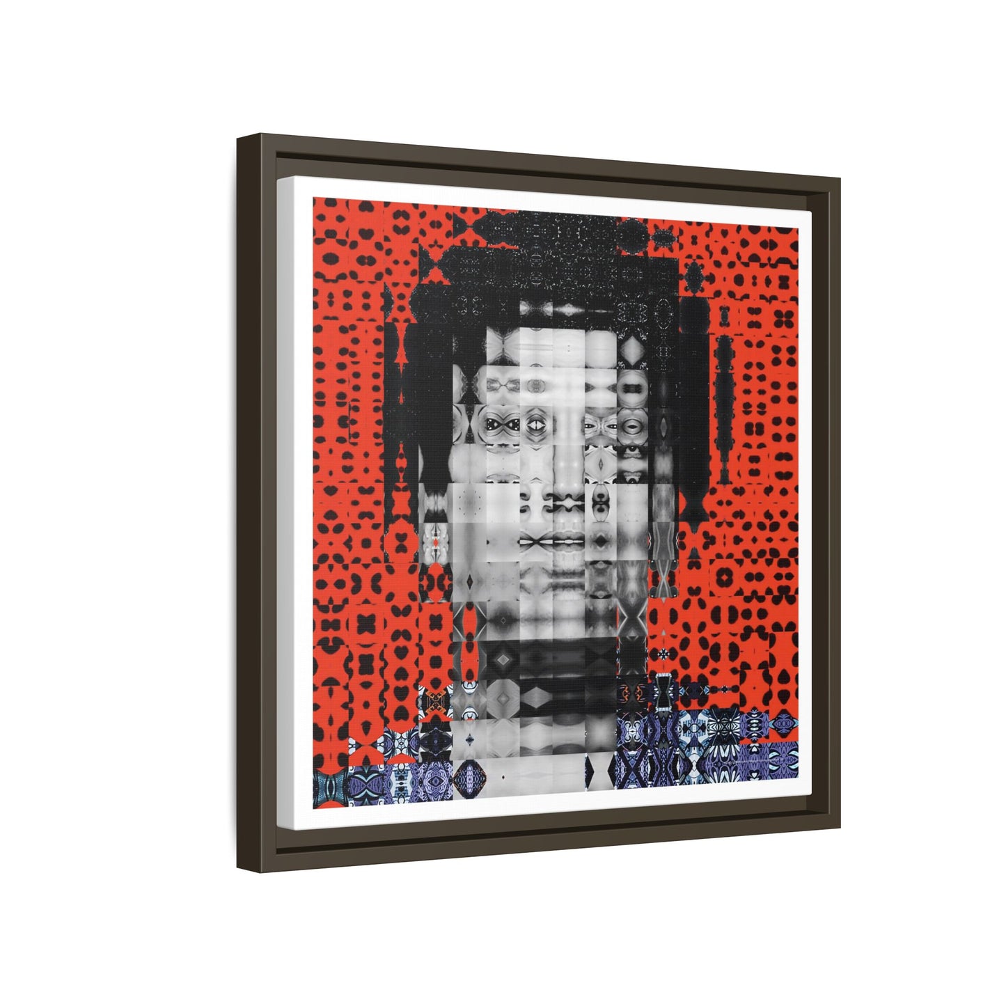 Iconic Foundational Feminist icon Audre Lorde Abstract Portrait Collage Art — Matte Canvas, Framed (Multi-color options)