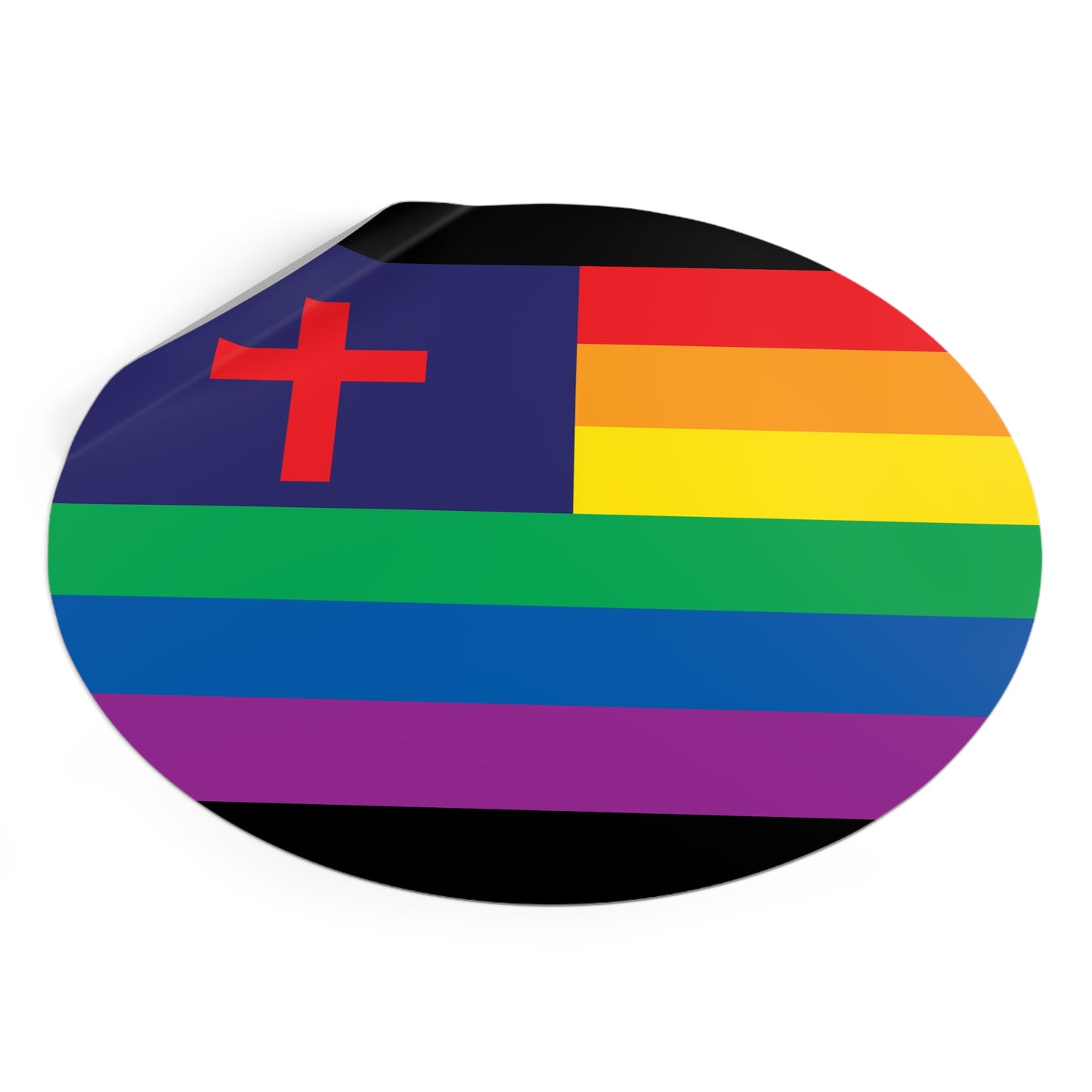 Christian Queer Pride Flag Vinyl Sticker