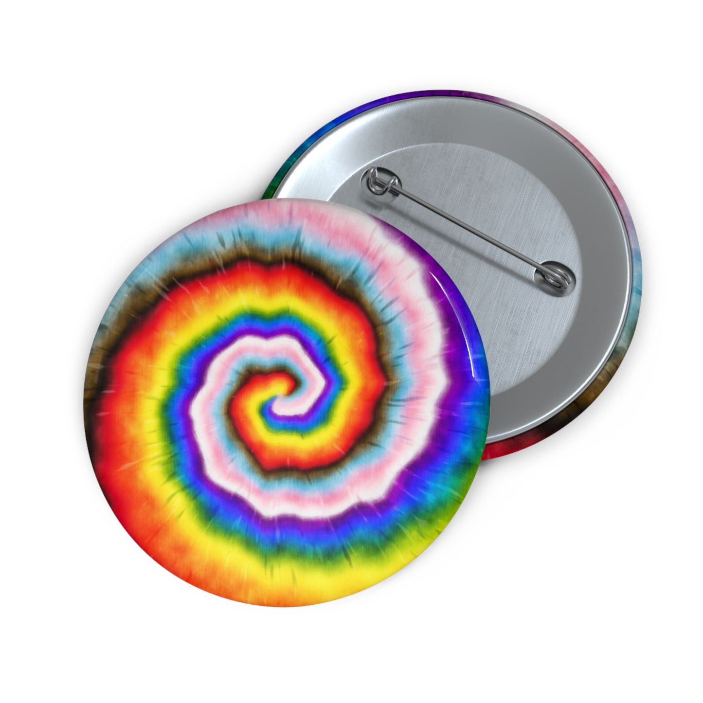 Progress Pride Tie-Dye Pin Button