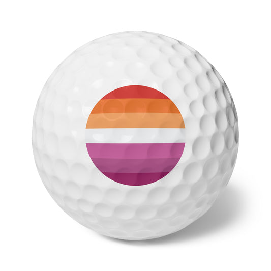 Lesbian Pride Flag Golf Balls, 6pcs