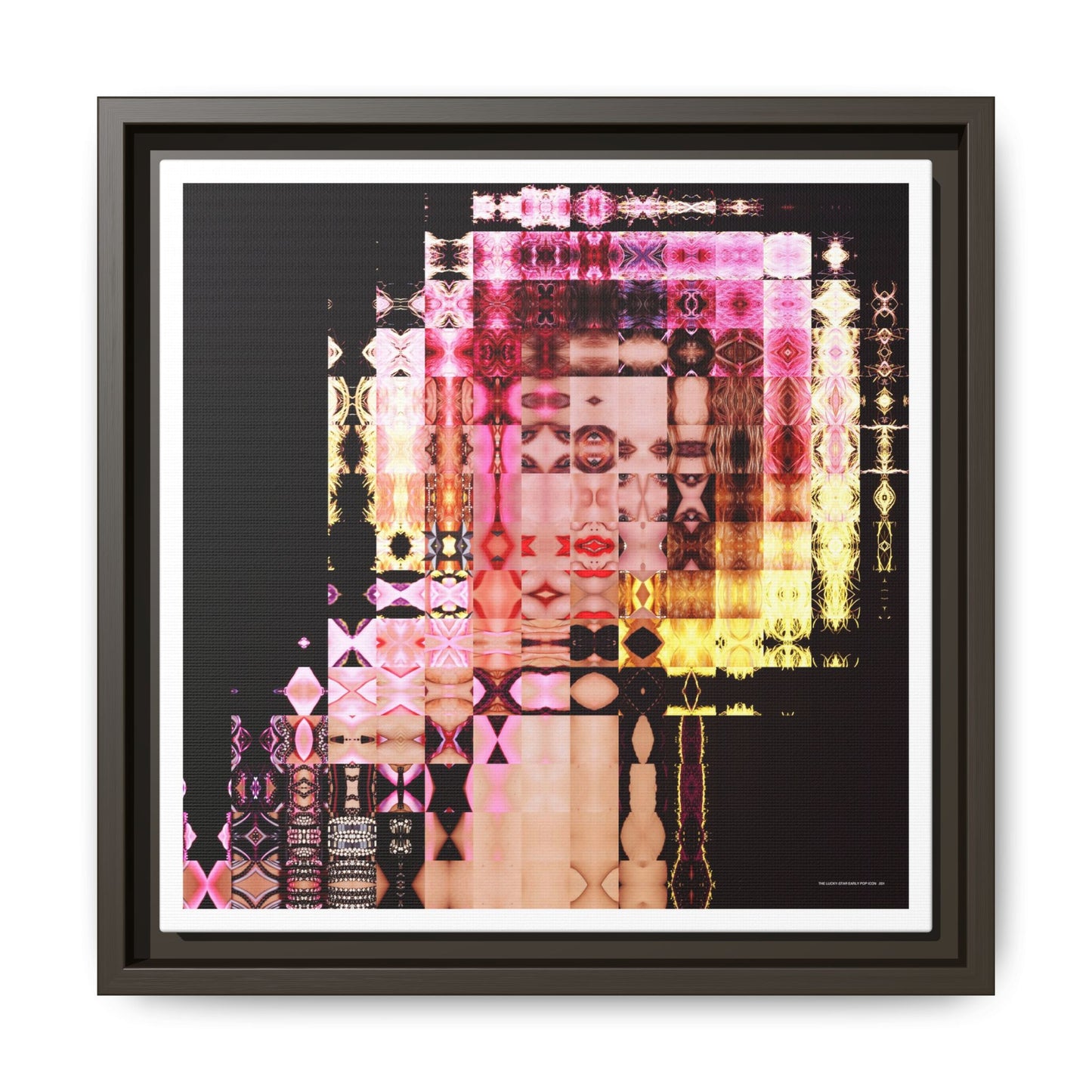 The Lucky-Star Early Pop Icon Abstract Portrait Collage Art — Matte Canvas, Framed (Multi-color options)