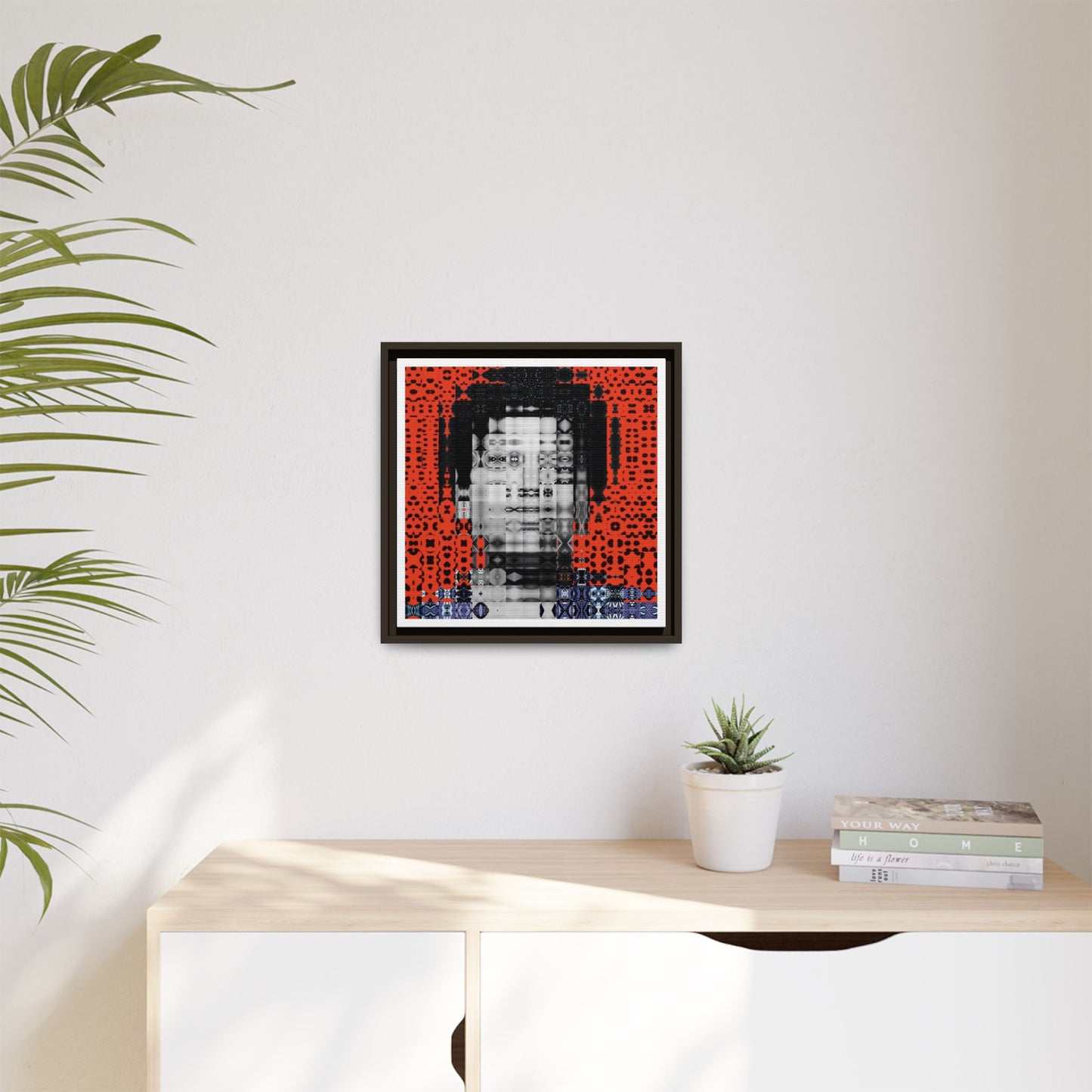 Iconic Foundational Feminist icon Audre Lorde Abstract Portrait Collage Art — Matte Canvas, Framed (Multi-color options)