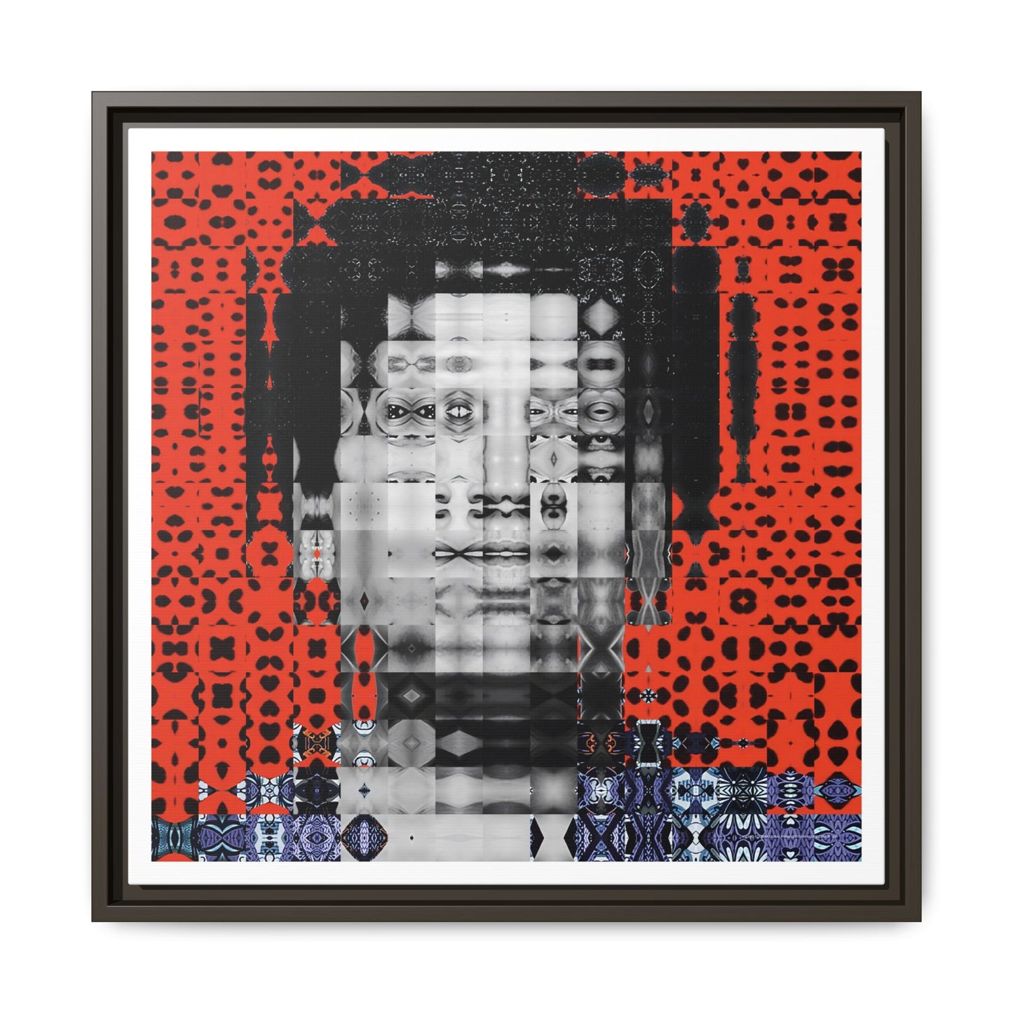Iconic Foundational Feminist icon Audre Lorde Abstract Portrait Collage Art — Matte Canvas, Framed (Multi-color options)