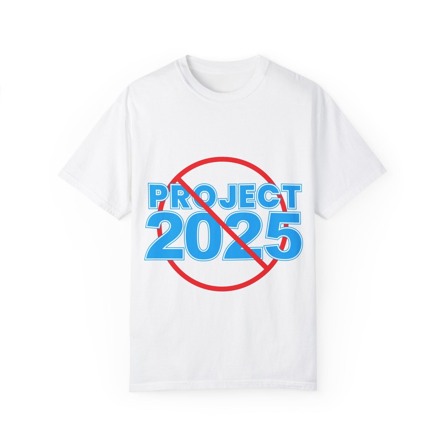 NO PROJECT 2025 Universal Sized Garment-Dyed T-Shirt -  White