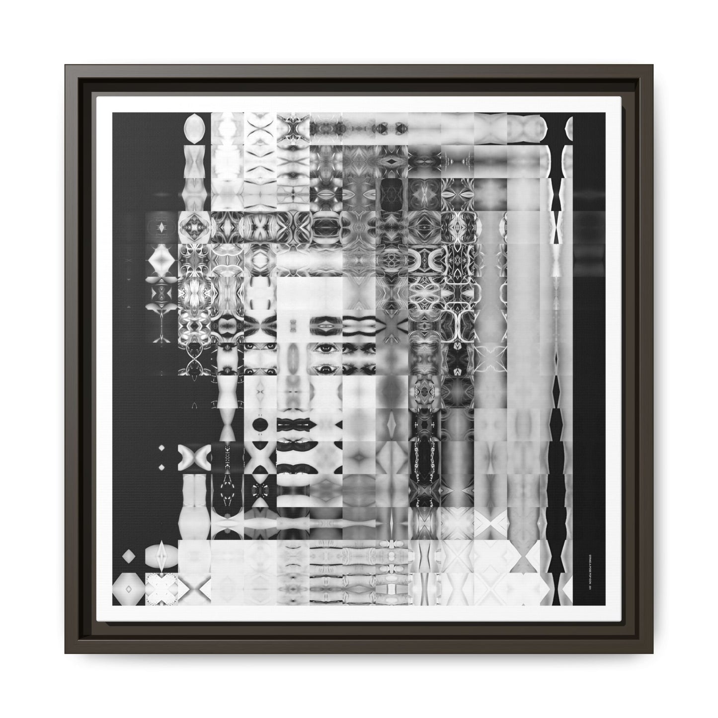 Strike-a-Pose Pop Icon Abstract Portrait Collage Art — Matte Canvas, Framed (Multi-color options)