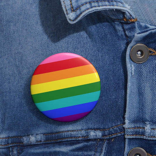Iconic 1978 Gay Rights Pride Flag Rainbow Pin Button