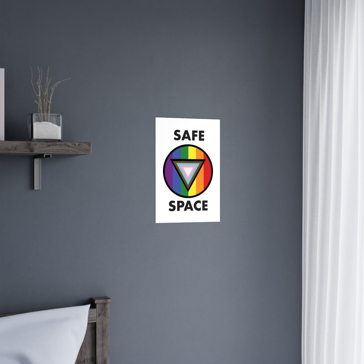 SAFE SPACE Poster - rainbow triangle deco