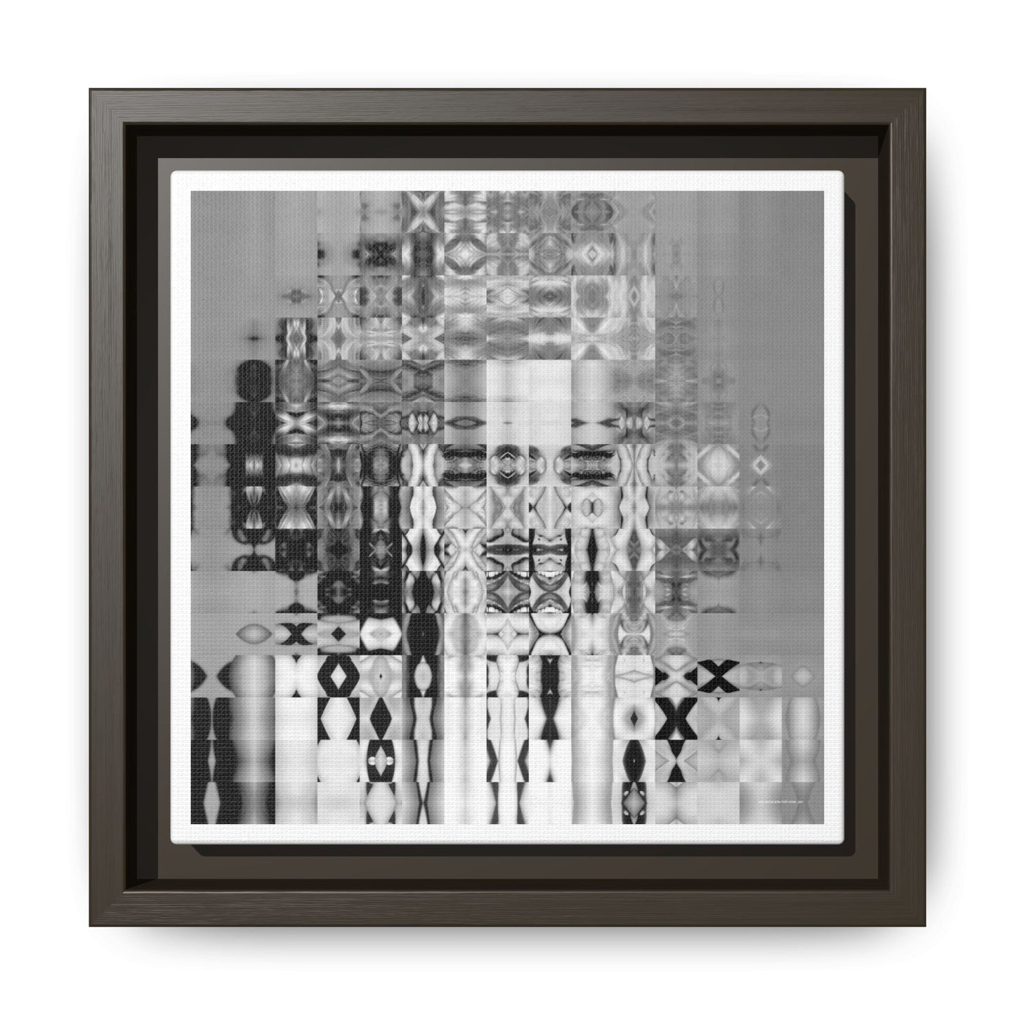 Sex-Book-Era Pop Icon Abstract Portrait Collage Art — Matte Canvas, Framed (Multi-color options)