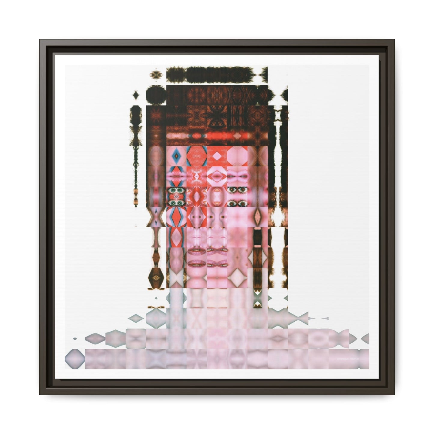 Iconic 70s Glam Rocker Abstract Portrait Collage Art — Matte Canvas, Framed (Multi-color options)