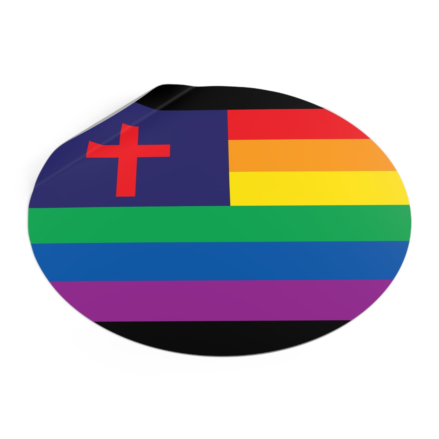 Christian Queer Pride Flag Vinyl Sticker
