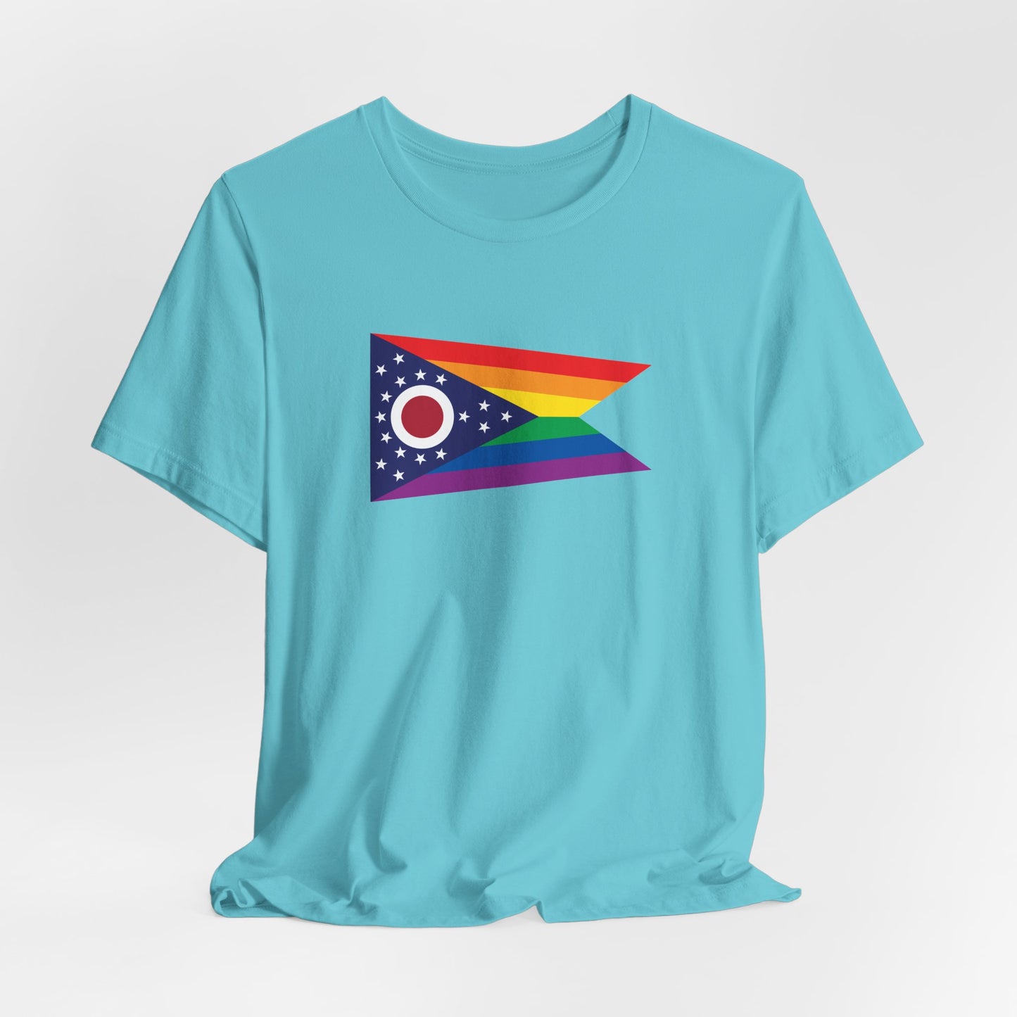 Ohio Rainbow Pride Flag T-shirt, Several Color Options