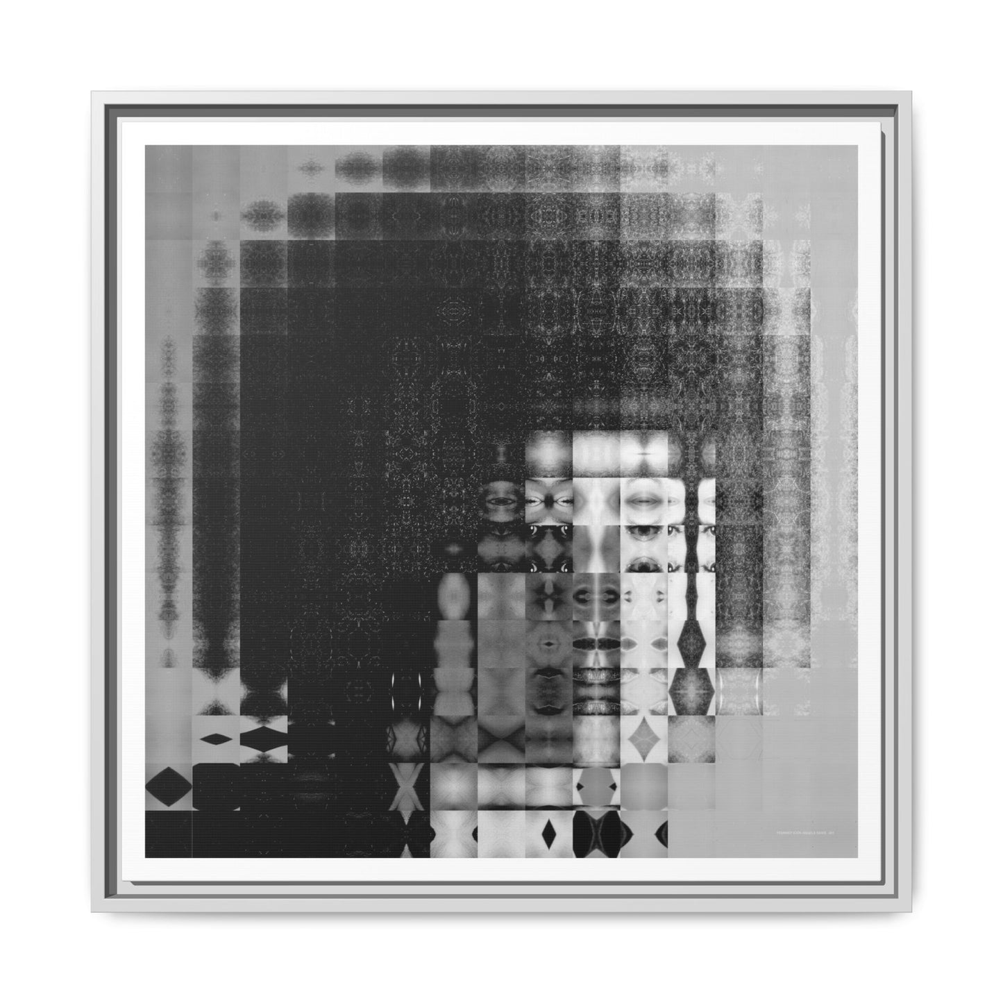 Feminist Icon Angela Davis Abstract Portrait Collage Art — Matte Canvas, Framed (Multi-color options)