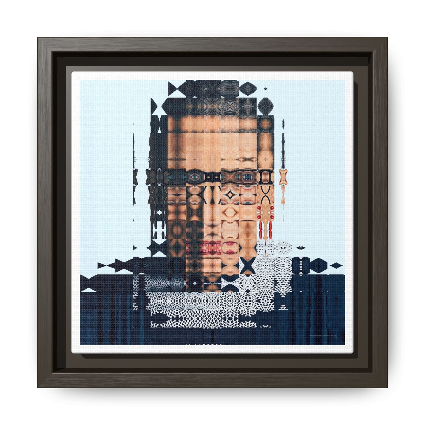 Iconic Feminist, The Notorious RBG, Ruth Bader Ginsburg Abstract Portrait Collage Art — Matte Canvas, Framed (Multi-color options)