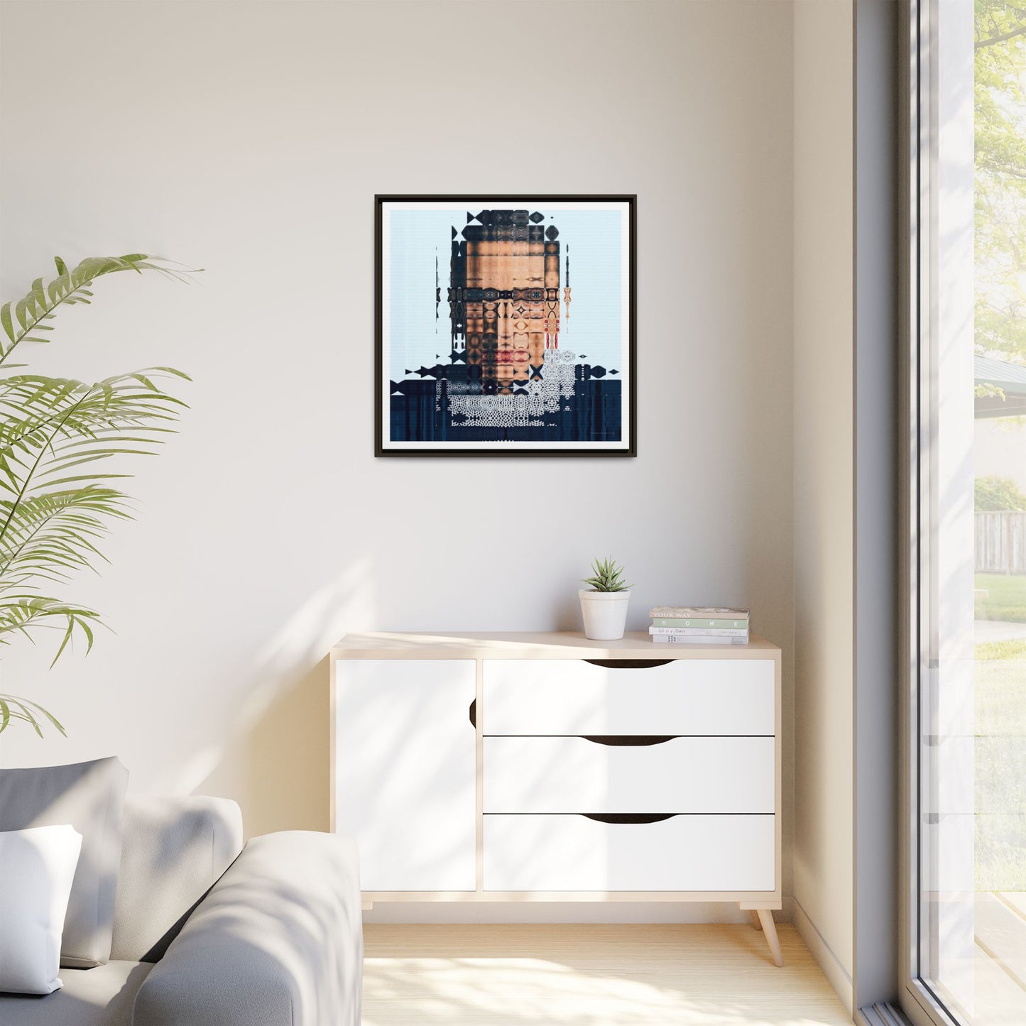 Iconic Feminist, The Notorious RBG, Ruth Bader Ginsburg Abstract Portrait Collage Art — Matte Canvas, Framed (Multi-color options)