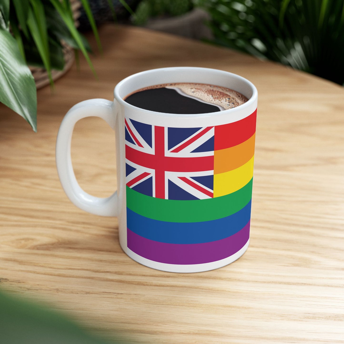 Hawai'i  Rainbow Pride Flag "UNITED" Ceramic Mug