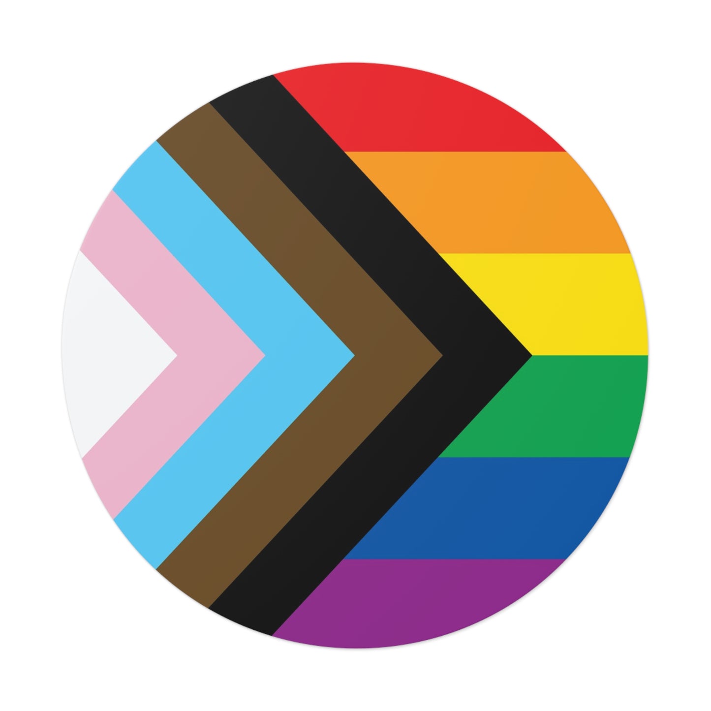 Progress Rainbow Pride Flag Vinyl Stickers
