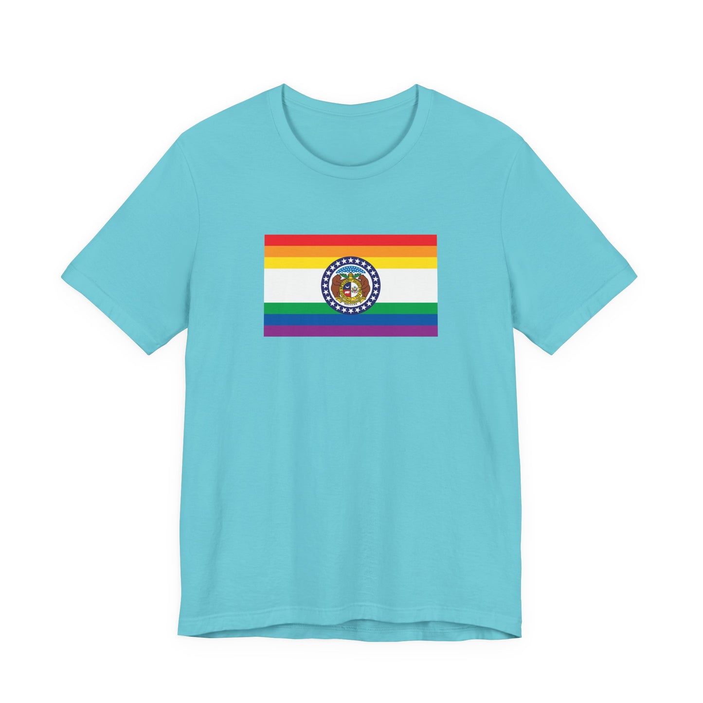 Missouri Rainbow Pride Flag T-shirt, Several Color Options