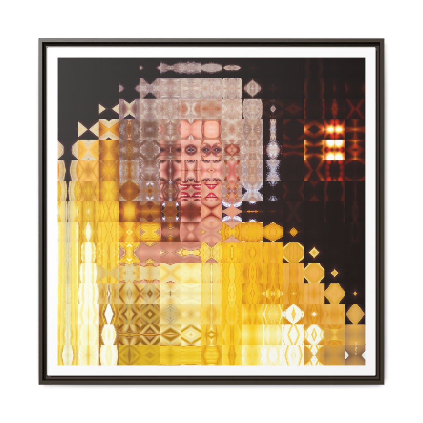 Disco Dolly Abstract Portrait Collage Art — Matte Canvas, Framed (Multi-color options)