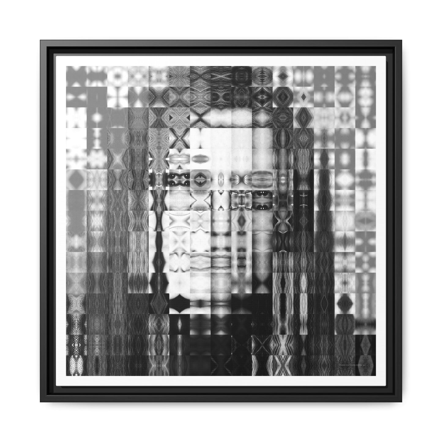 Feminist Icon Gloria Steinem Abstract Portrait Collage Art — Matte Canvas, Framed (Multi-color options)