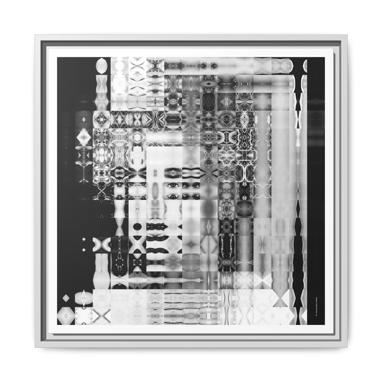 Strike-a-Pose Pop Icon Abstract Portrait Collage Art — Matte Canvas, Framed (Multi-color options)