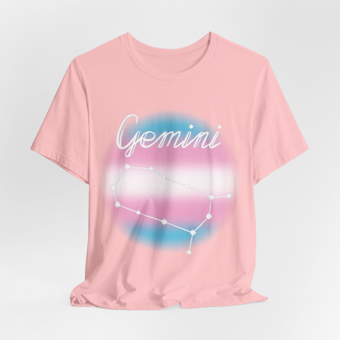 Gemini Constellation T-shirt, Astrology, Transgender Pride Flag