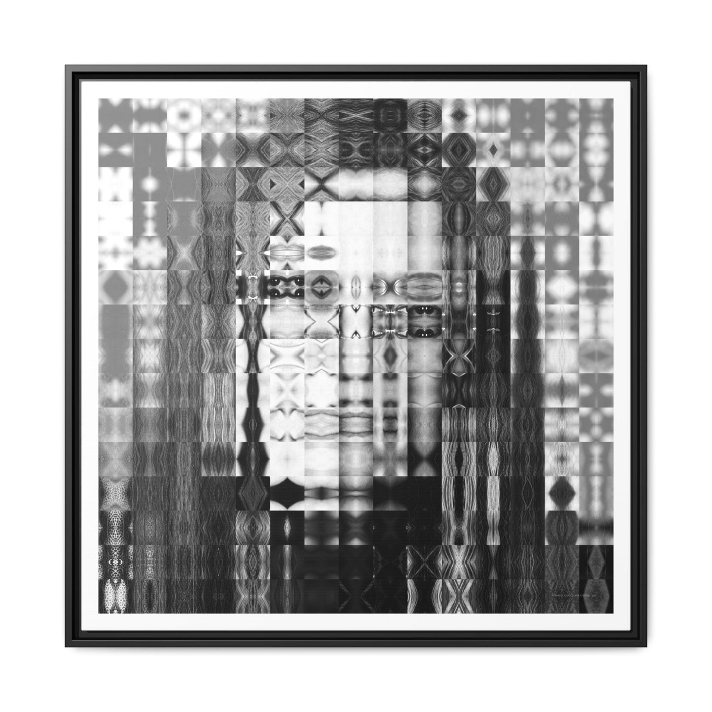 Feminist Icon Gloria Steinem Abstract Portrait Collage Art — Matte Canvas, Framed (Multi-color options)