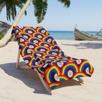 Progress Pride Rainbow Beach Towel - bullseye pattern deco