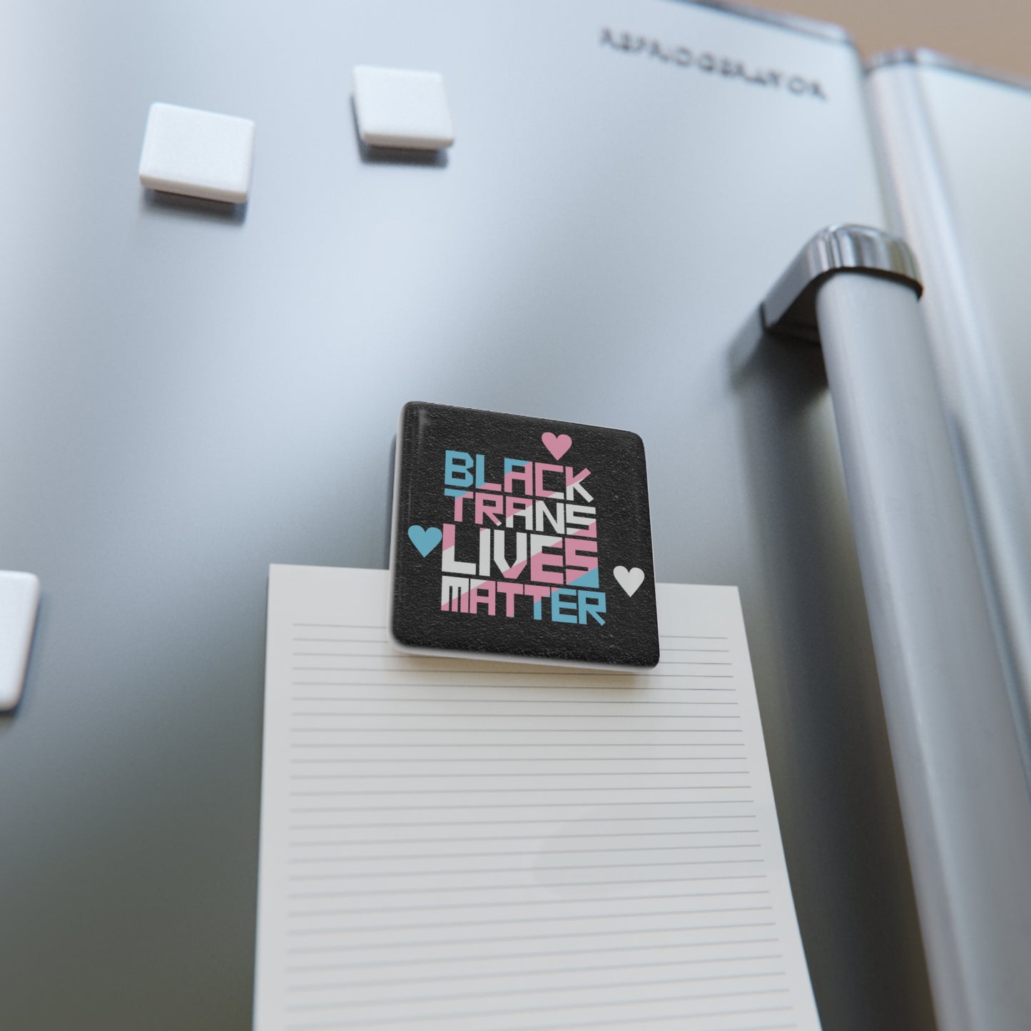 BLACK TRANS LIVES MATTER Porcelain Magnet | Support Equality Decor