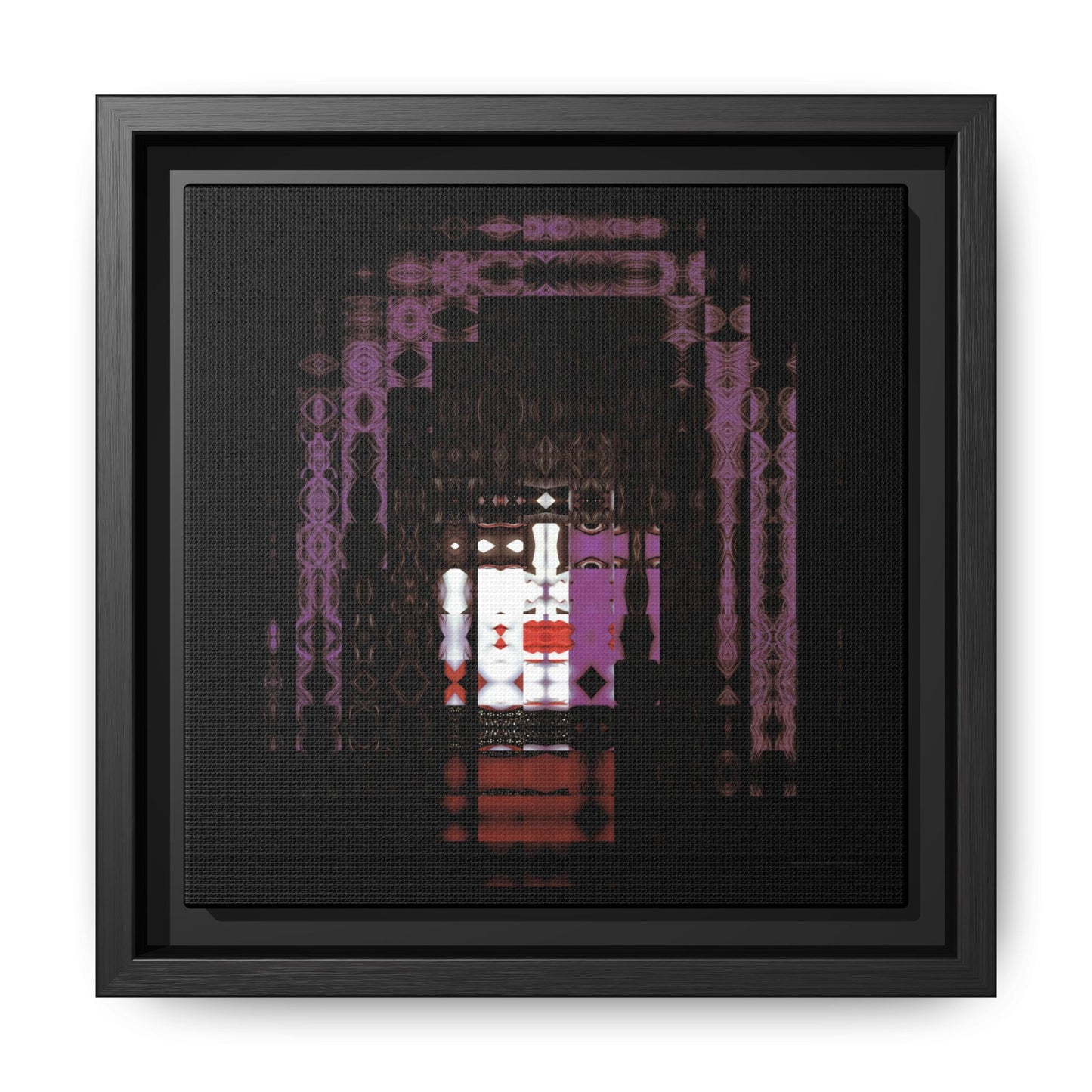 Knights In Satan's Service, Starchild Abstract Portrait Collage Art — Matte Canvas, Framed (Multi-color options)