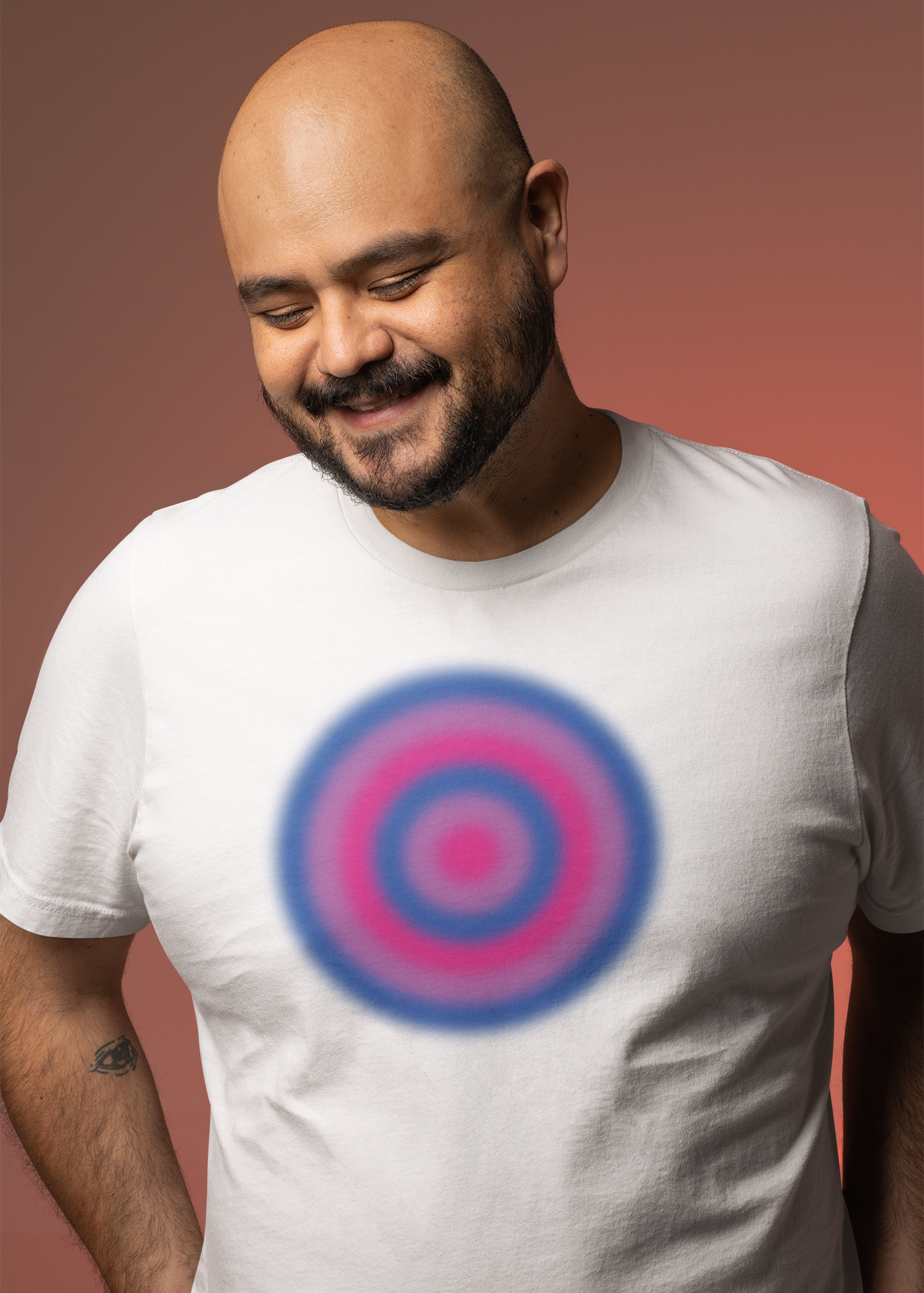 Bisexual Pride Gradient Orb T-Shirt — Bi Pride Flag Short Sleeve Tee