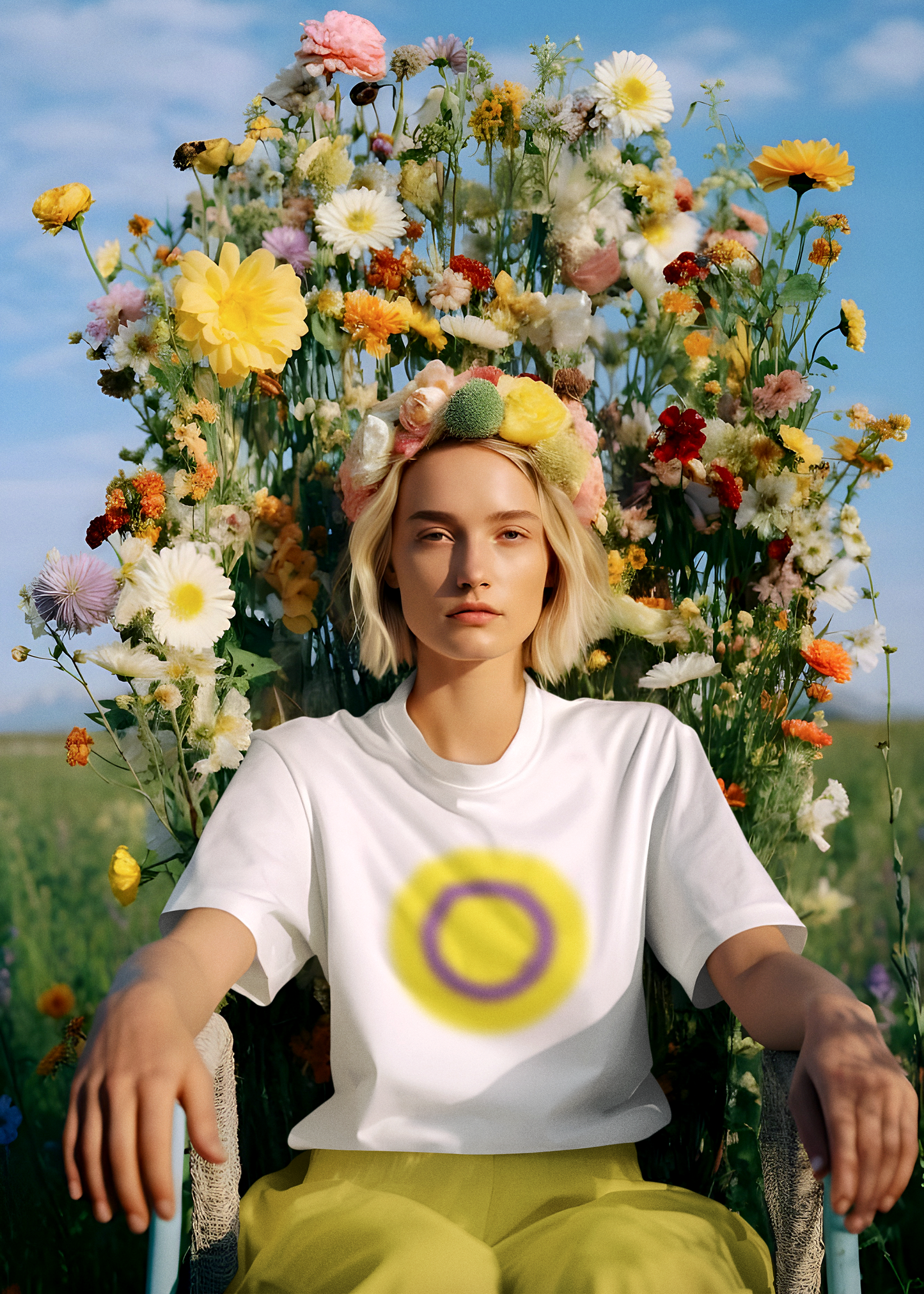 Intersex Pride Gradient Orb T-Shirt — Iconic Intersex Pride Symbol Tee