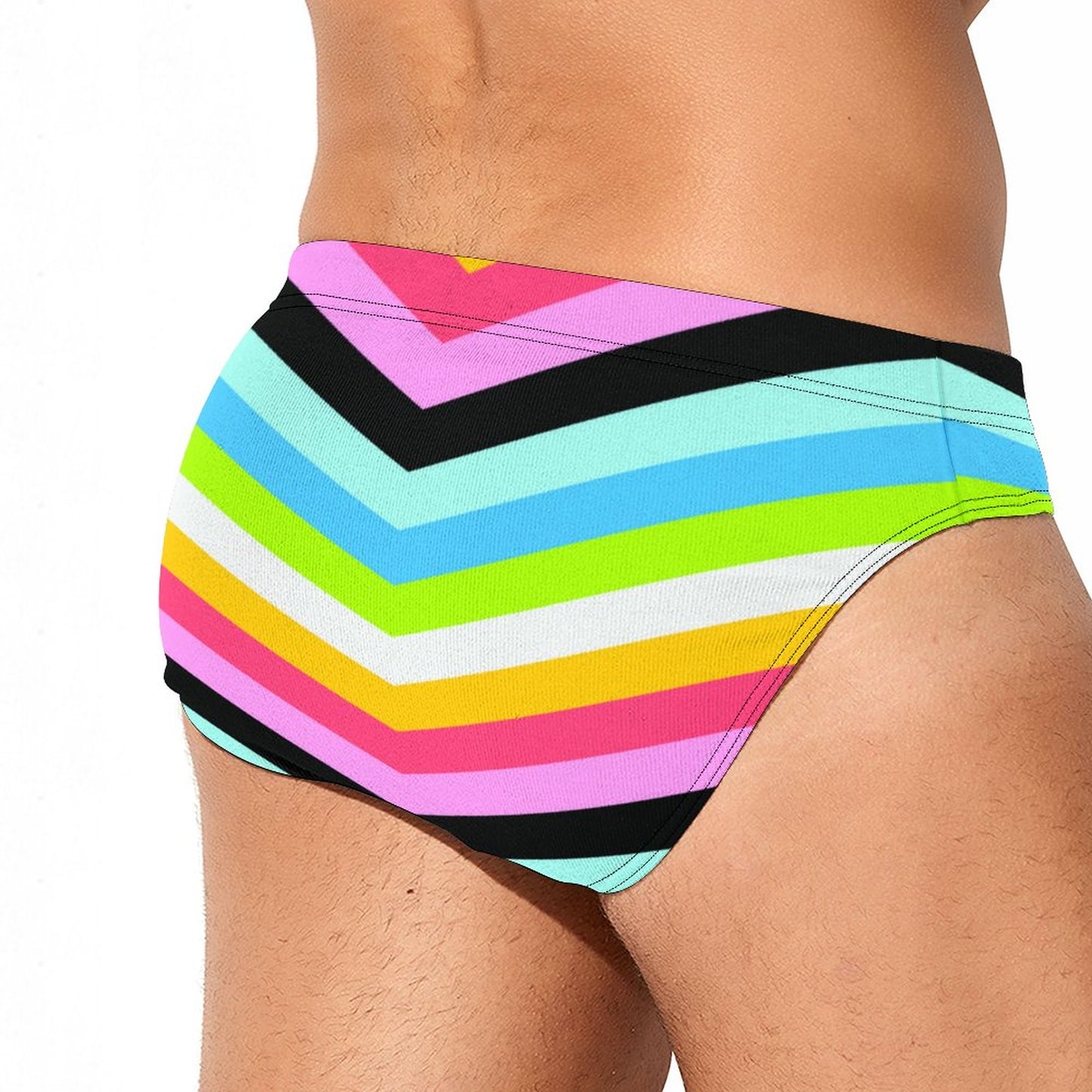 Queer Pride Chevron Stripe Bikini Bottom