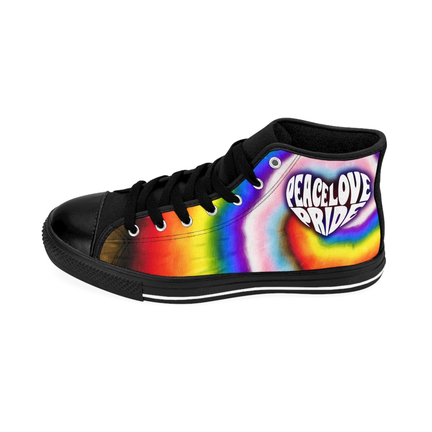 PEACE LOVE PRIDE Classic Sneaker - progress pride tie-dye deco (manufacturer sizes: male)