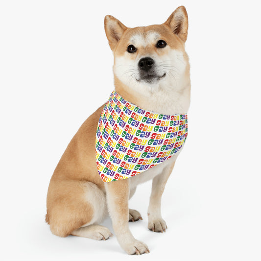 SAY GAY Pet Bandana Collar