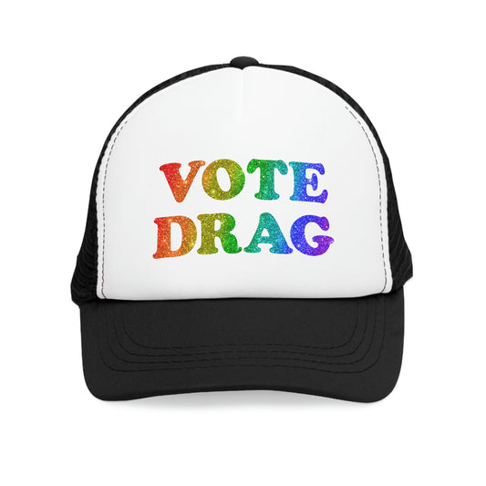 VOTE DRAG Cap - rainbow sparkle deco