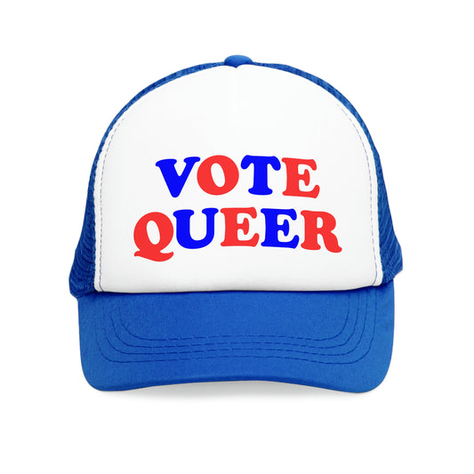 VOTE QUEER Cap - red blue deco