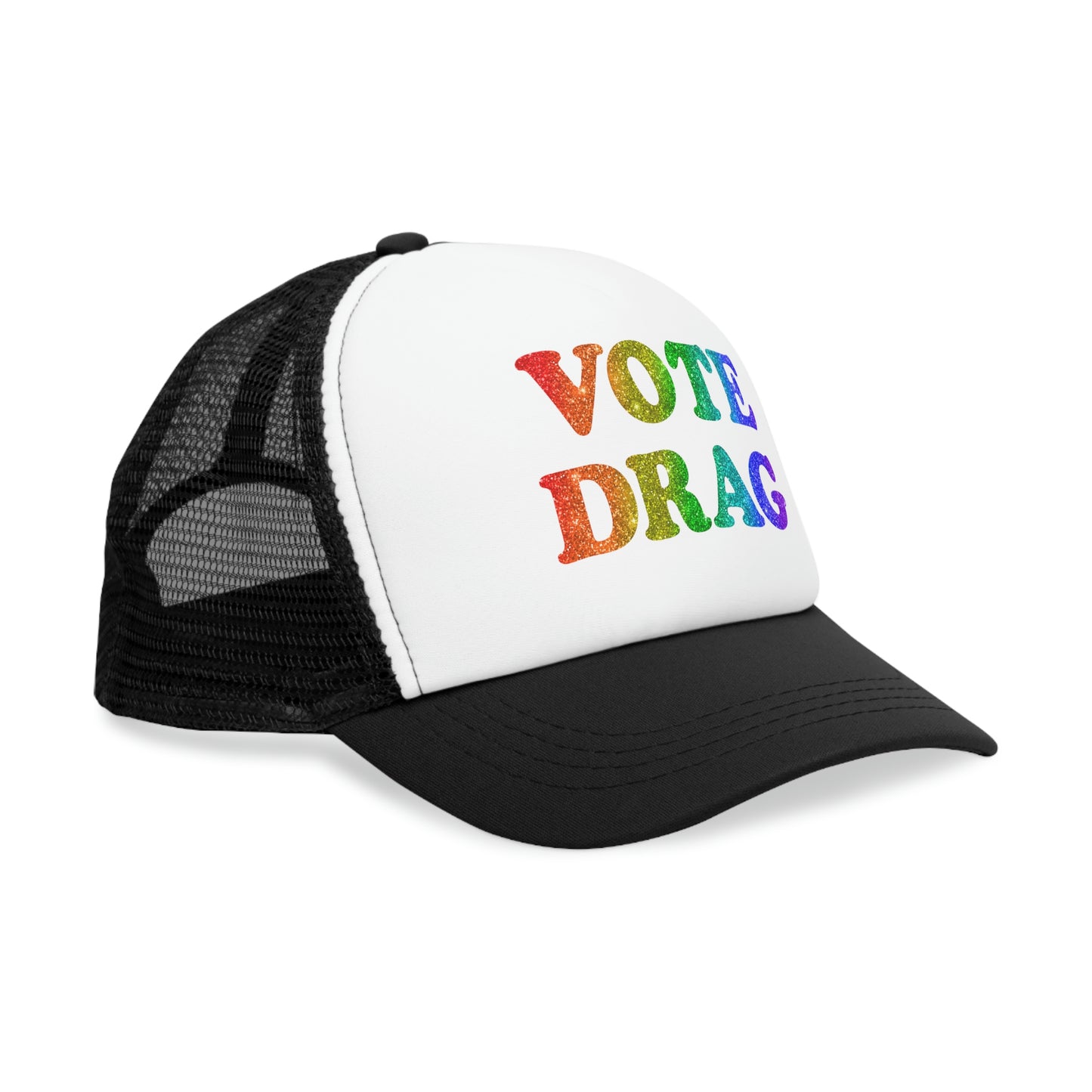 VOTE DRAG Cap - rainbow sparkle deco